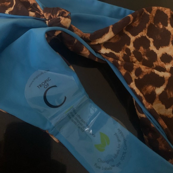 Tropic of C Reversible Sana Bikini Bottom- Leopard/Blue - Picture 7 of 8